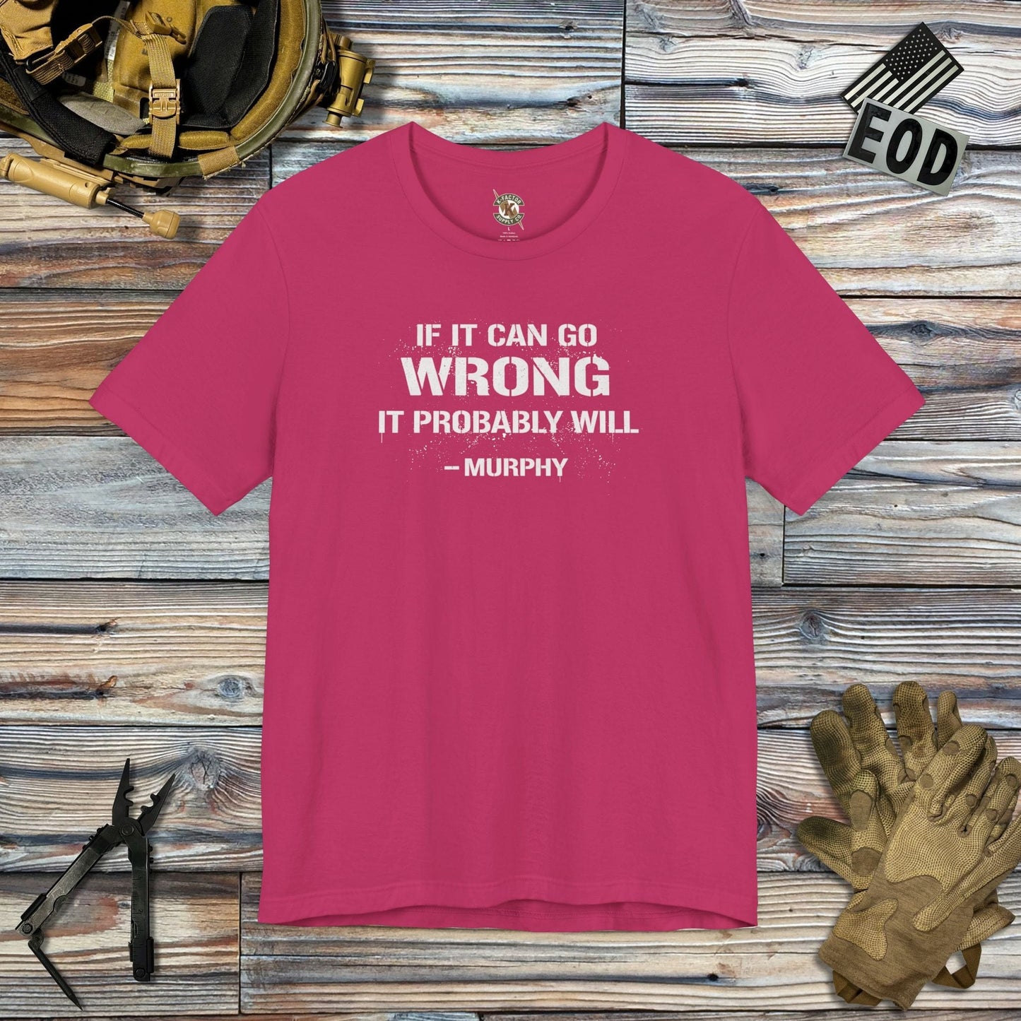 K-Factor Supply Co Murphy's Law T-Shirt Berry / S