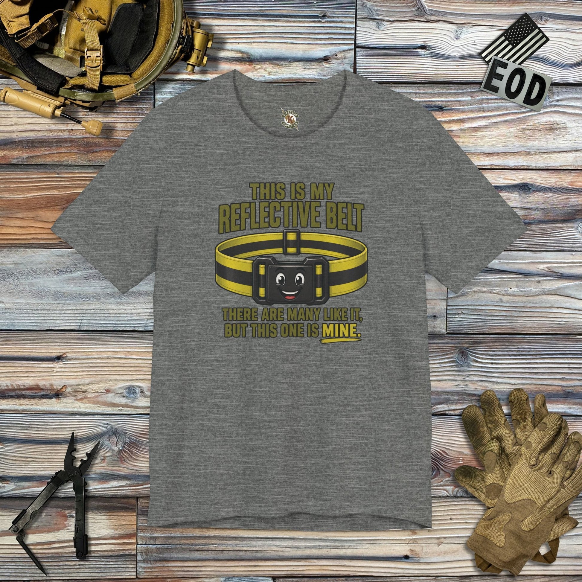 K-Factor Supply Co My Reflective Belt T-Shirt Deep Heather / M