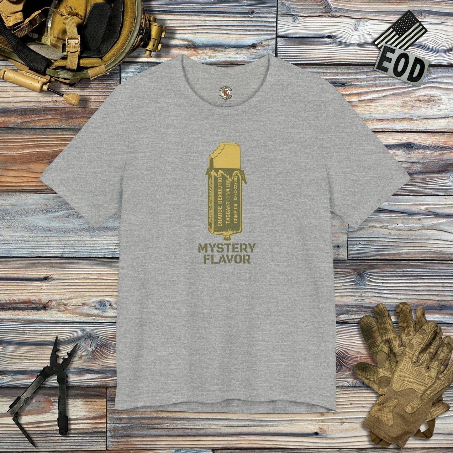 K-Factor Supply Co Mystery Flavor Mk 1 Mod 0 T-Shirt Athletic Heather / S