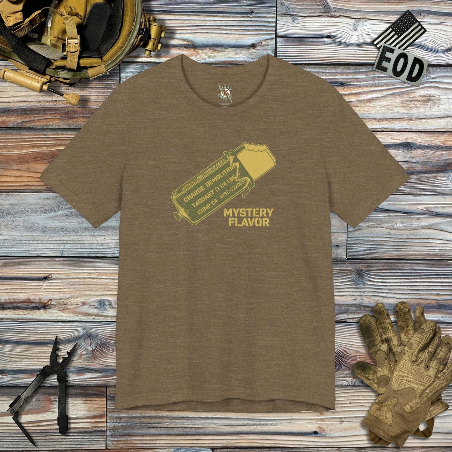 K-Factor Supply Co Mystery Flavor Mk 1 Mod 1 T-Shirt Heather Olive / S