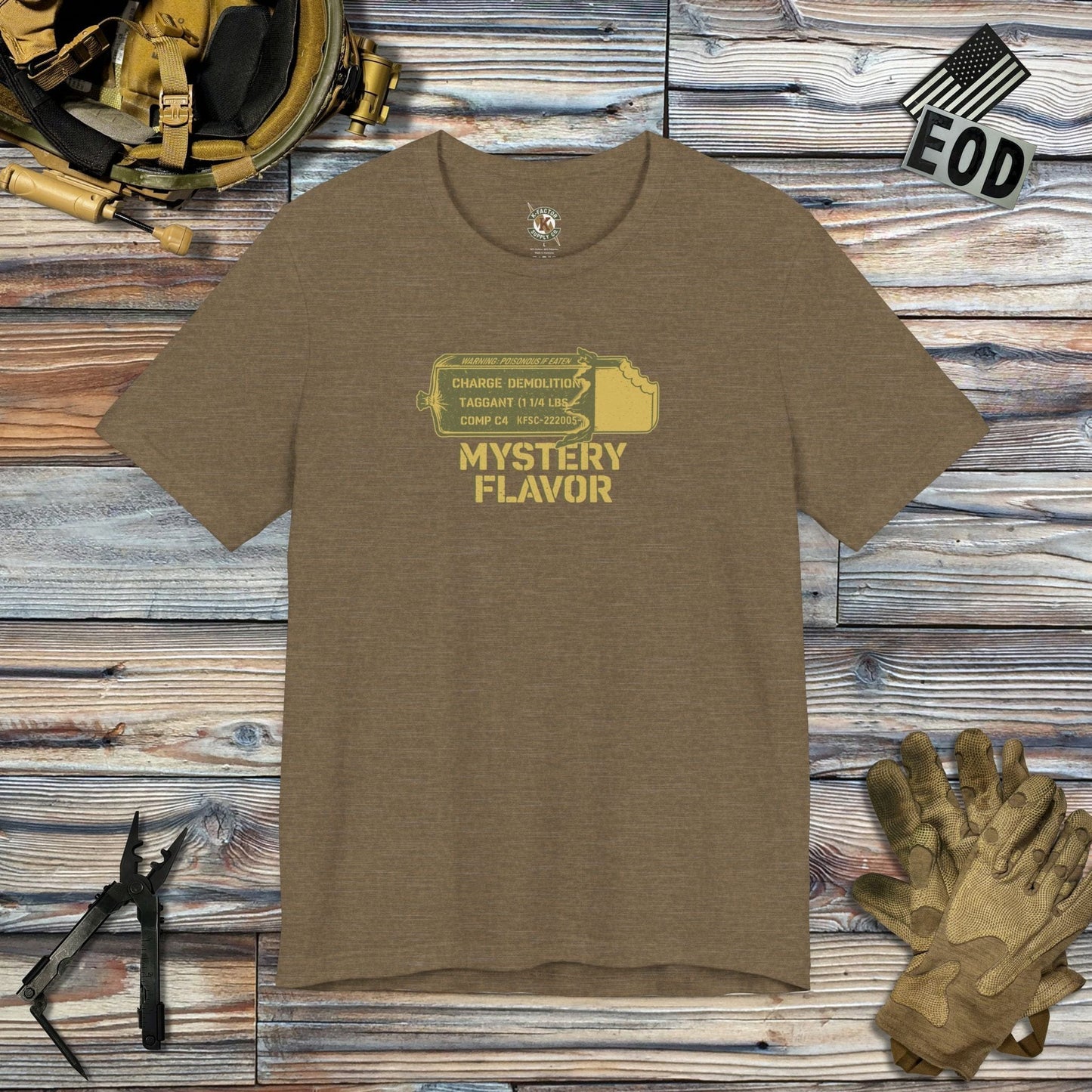 K-Factor Supply Co Mystery Flavor Mk 1 Mod 2 T-Shirt Heather Olive / S