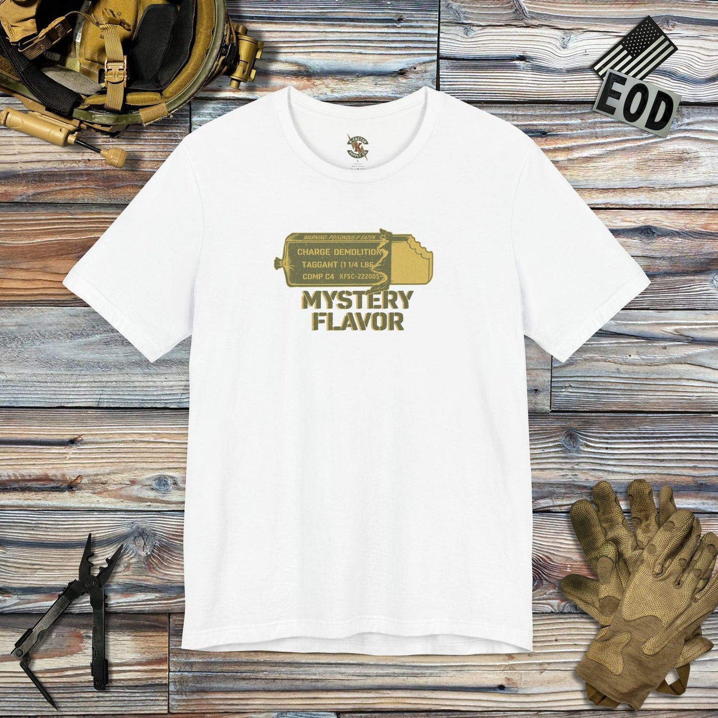 K-Factor Supply Co Mystery Flavor Mk 1 Mod 2 T-Shirt White / S