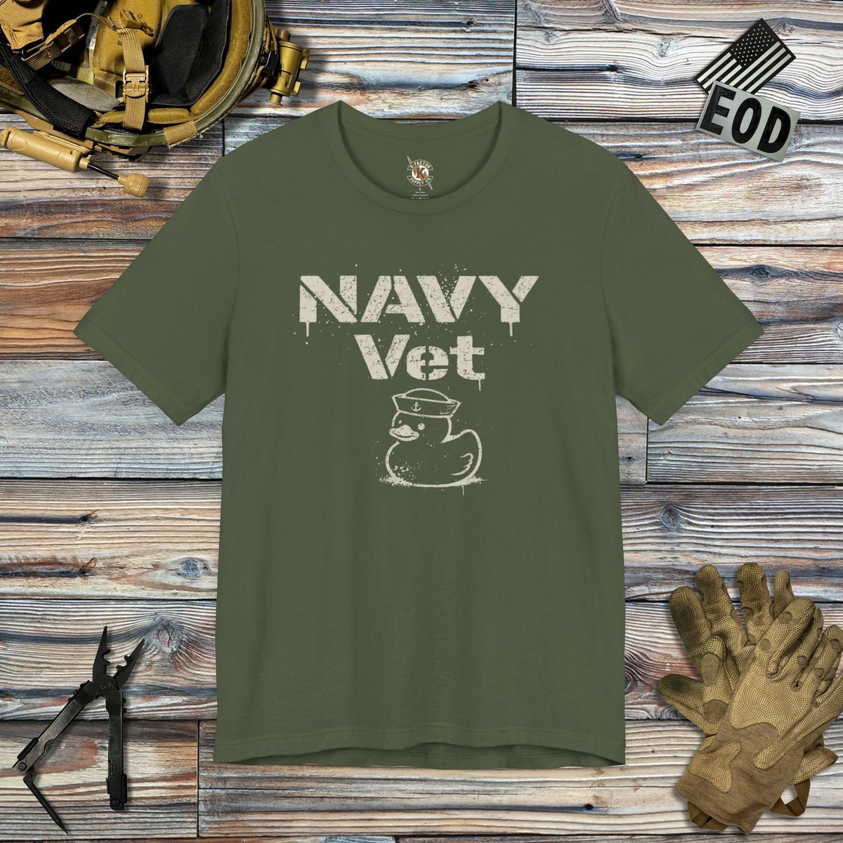 K-Factor Supply Co Navy Vet Mk 1 Mod 1 T-Shirt Military Green / S