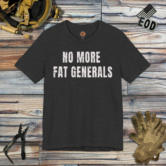 K-Factor Supply Co No More Fat Generals T-Shirt Dark Grey Heather / S