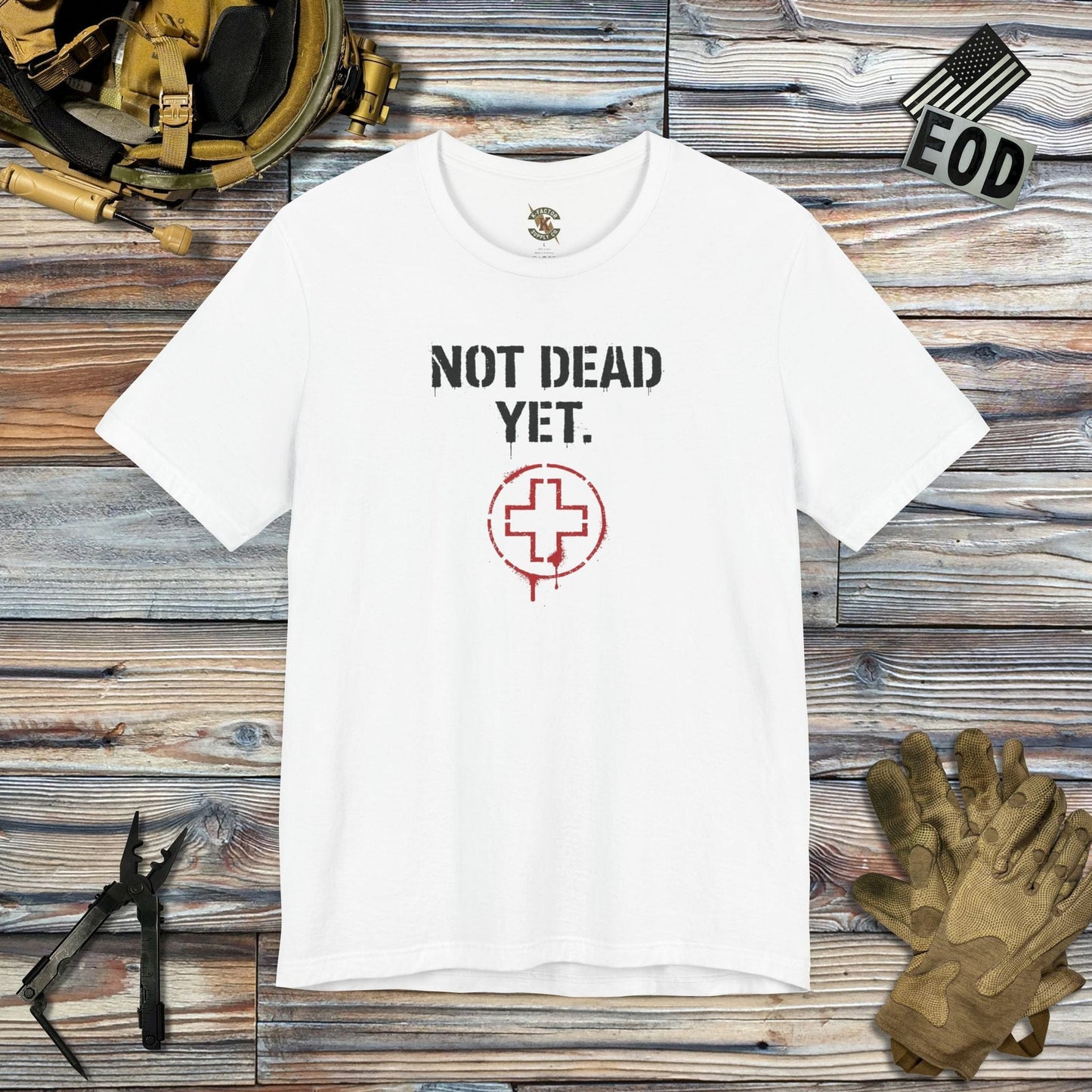 K-Factor Supply Co Not Dead Yet T-Shirt White / S