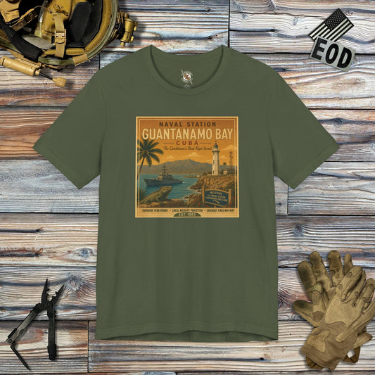 K-Factor Supply Co NSGB Cuba Travel T-Shirt Military Green / S