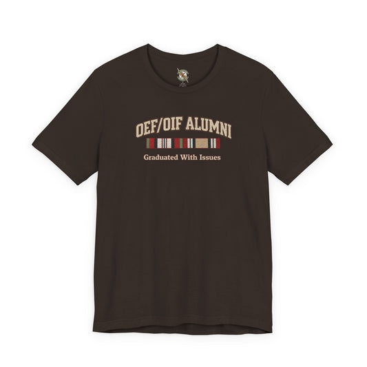 K-Factor Supply Co OEF/OIF Alumni Mk 1 "Issues" T-Shirt Brown / S