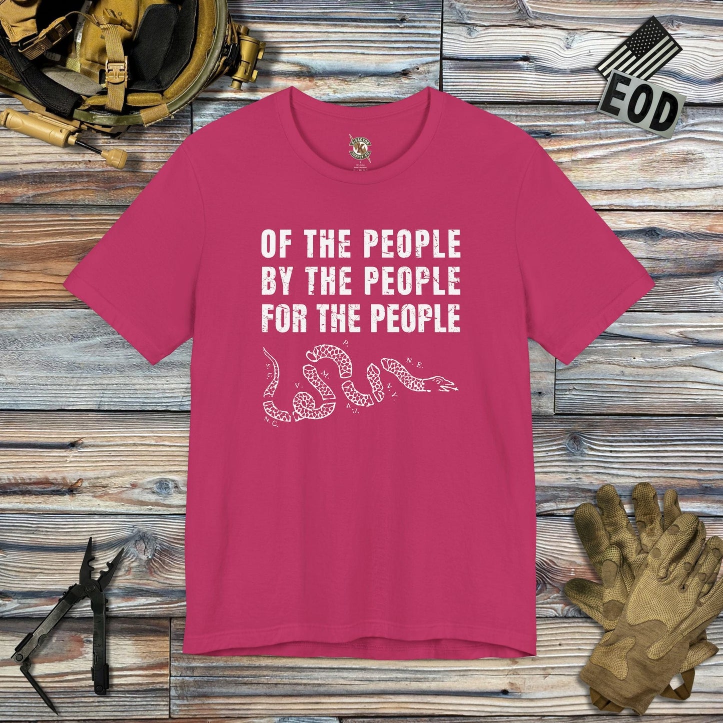 K-Factor Supply Co Of, By, and For the People T-Shirt Berry / S