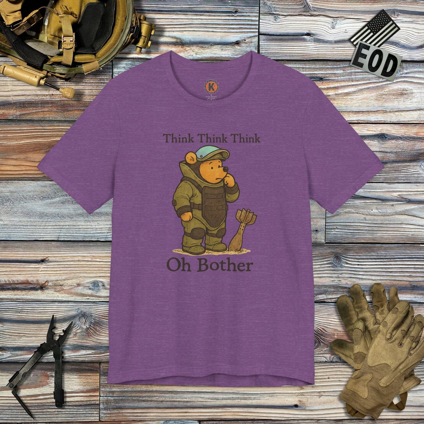 K-Factor Supply Co Oh Bother T-Shirt Heather Team Purple / S