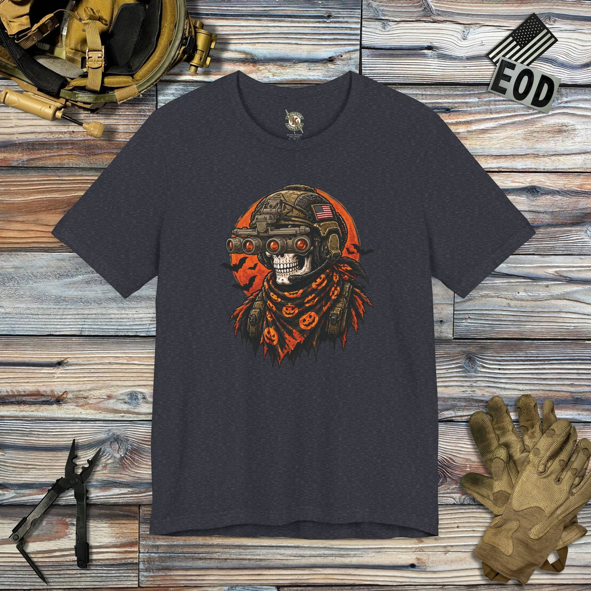 K-Factor Supply Co Old Four-Eyes T-Shirt Heather Navy / S
