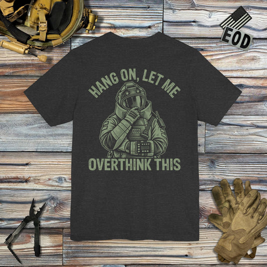 K-Factor Supply Co Overthinking It (Back Print) T-Shirt Dark Grey Heather / S