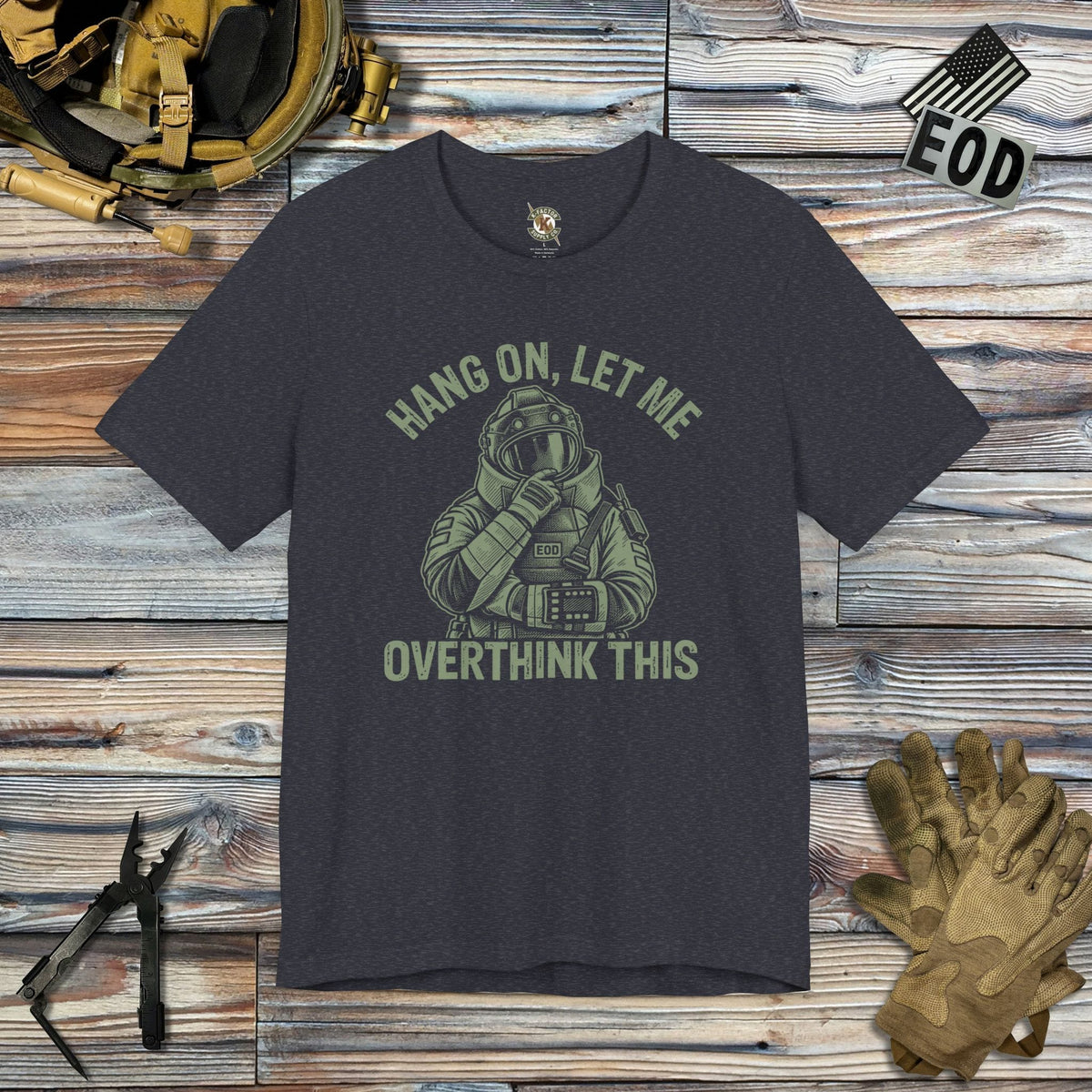 K-Factor Supply Co Overthinking It T-Shirt Heather Navy / S