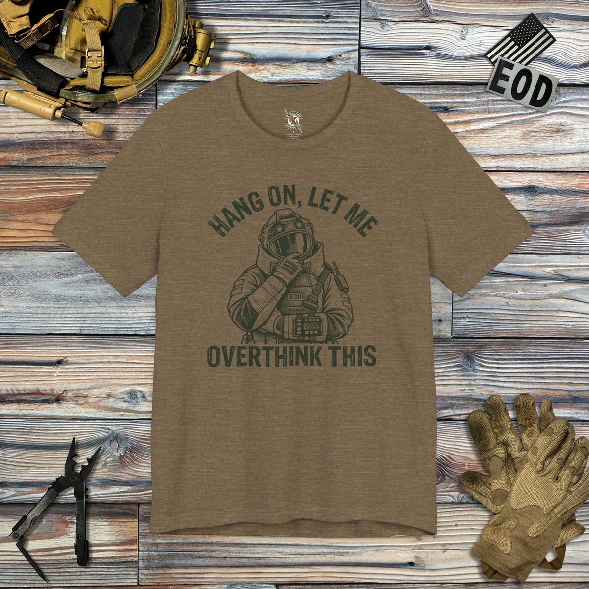 K-Factor Supply Co Overthinking It T-Shirt Heather Olive / S