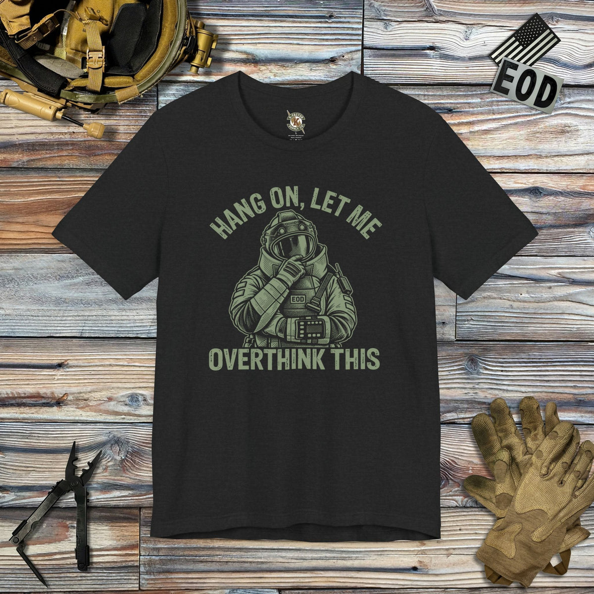 K-Factor Supply Co Overthinking It T-Shirt Solid Black Blend / S