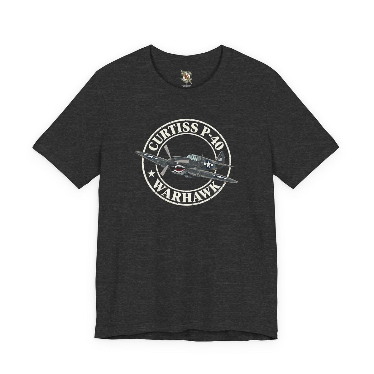 K-Factor Supply Co P-40 Warhawk T-Shirt Dark Grey Heather / S