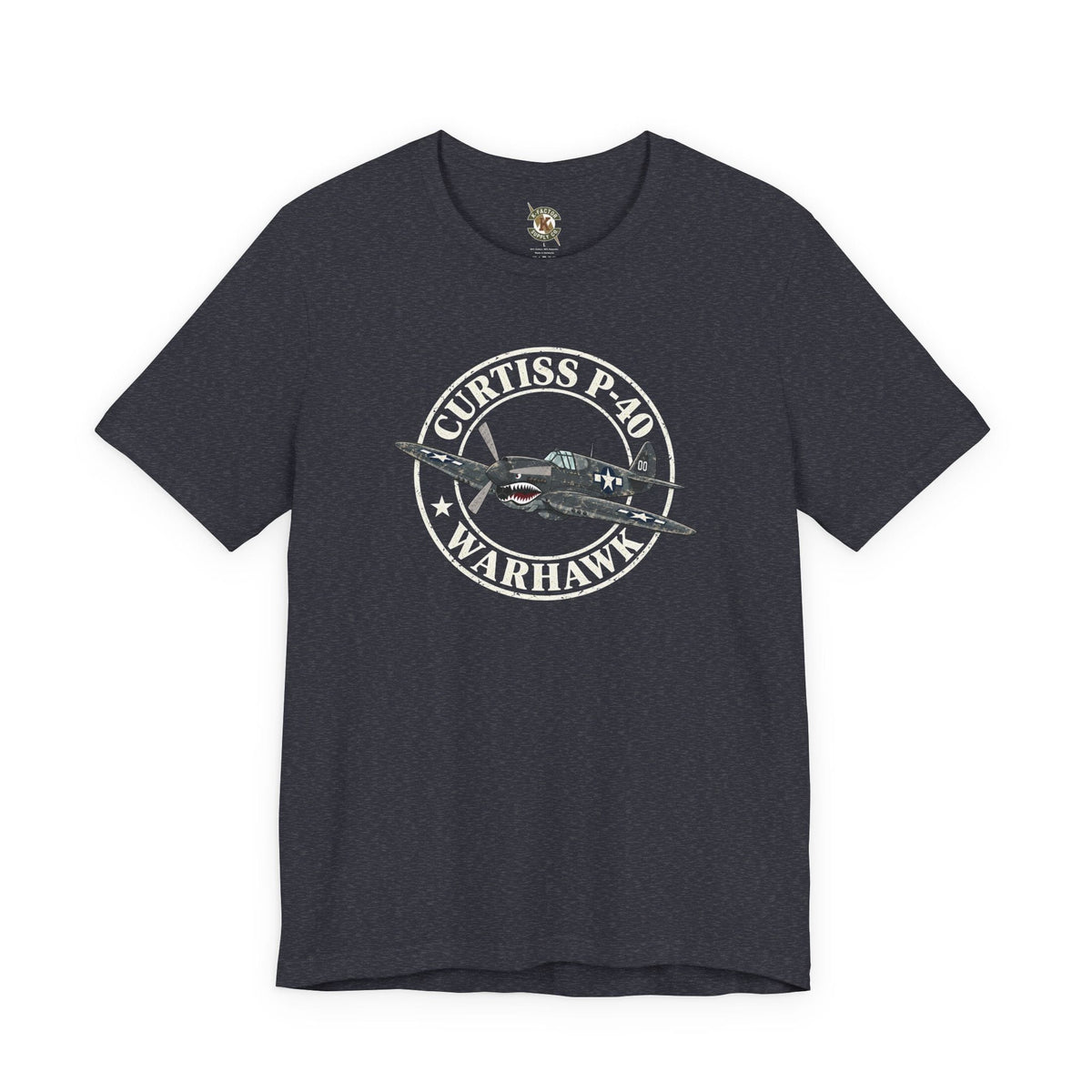 K-Factor Supply Co P-40 Warhawk T-Shirt Heather Navy / S