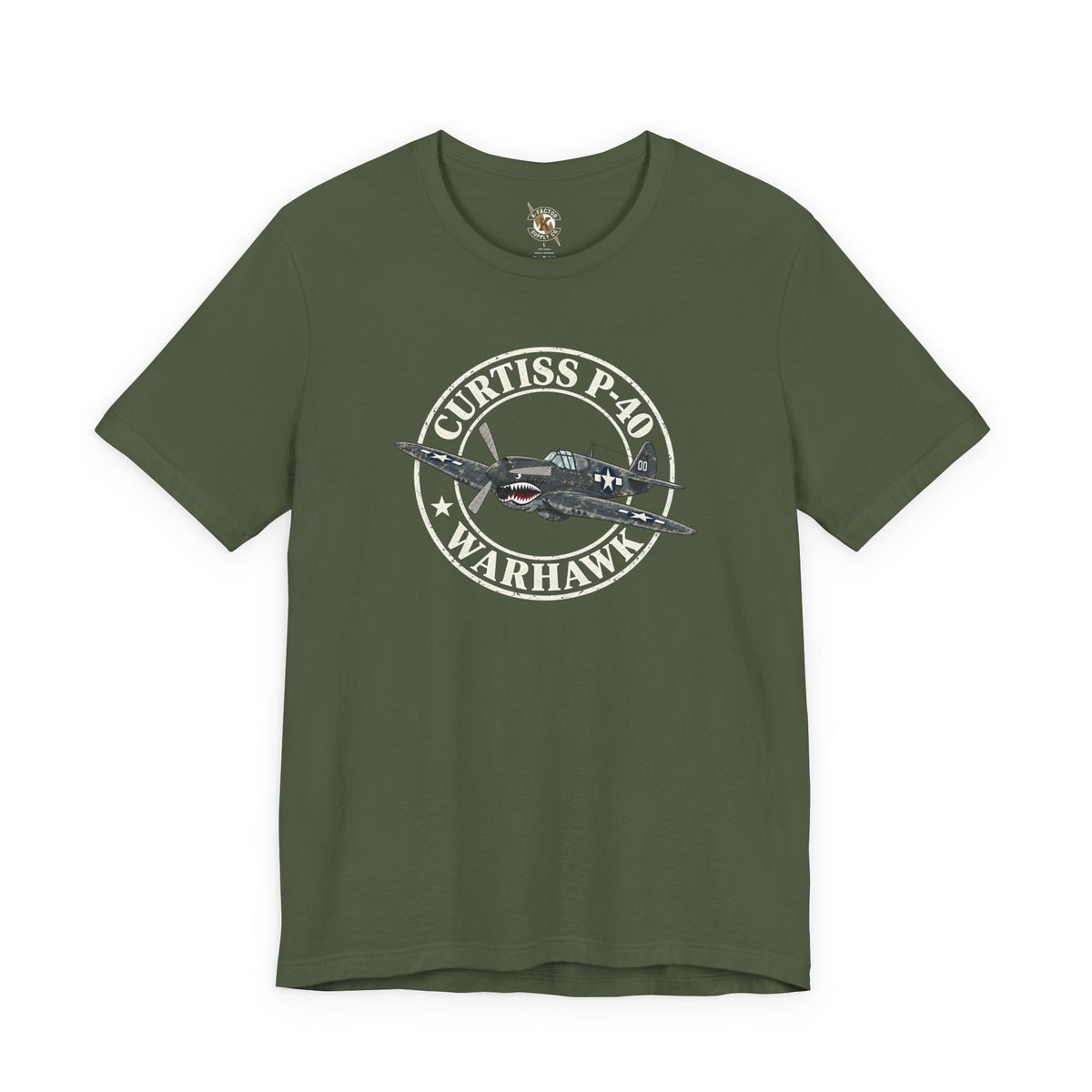 K-Factor Supply Co P-40 Warhawk T-Shirt Military Green / S