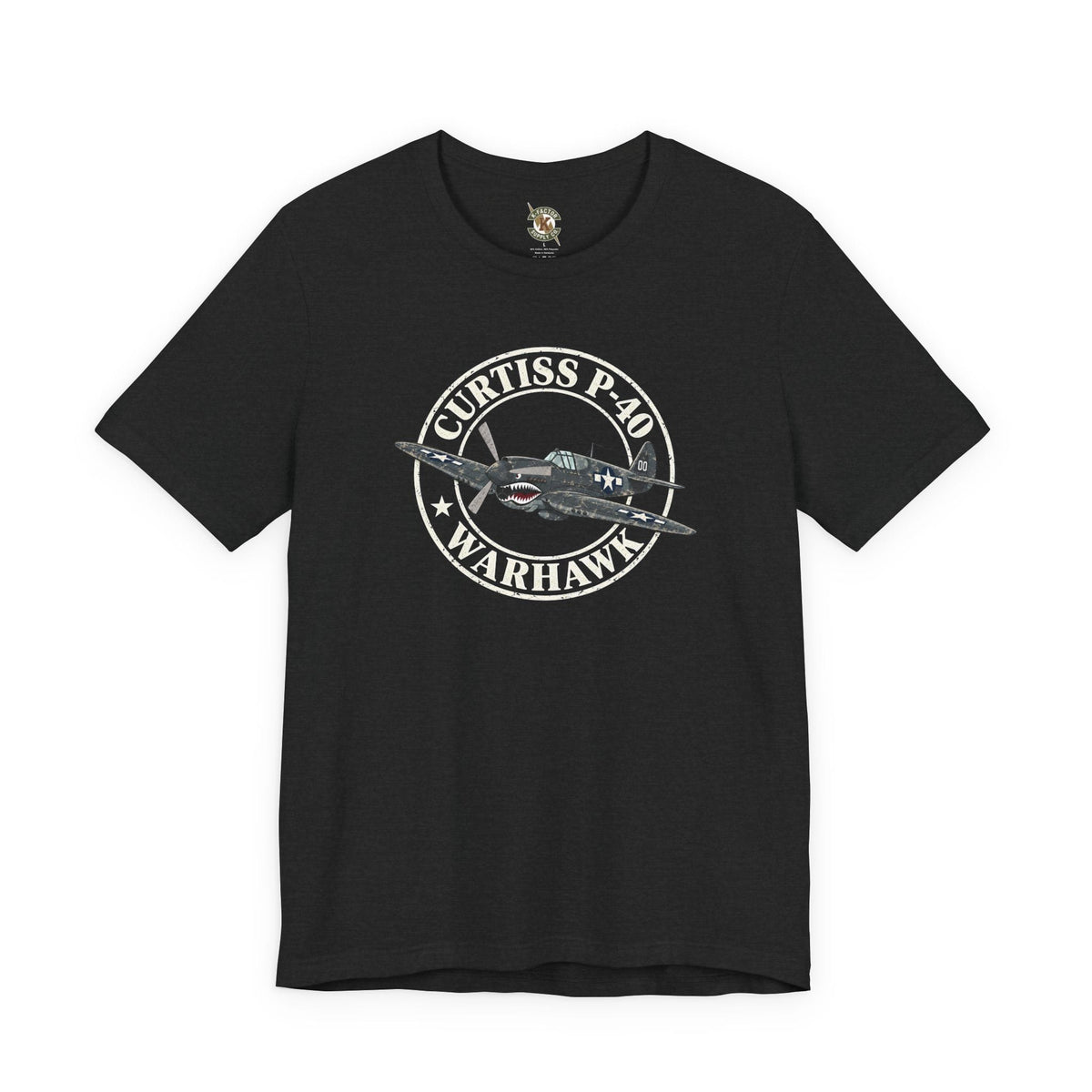 K-Factor Supply Co P-40 Warhawk T-Shirt Solid Black Blend / S