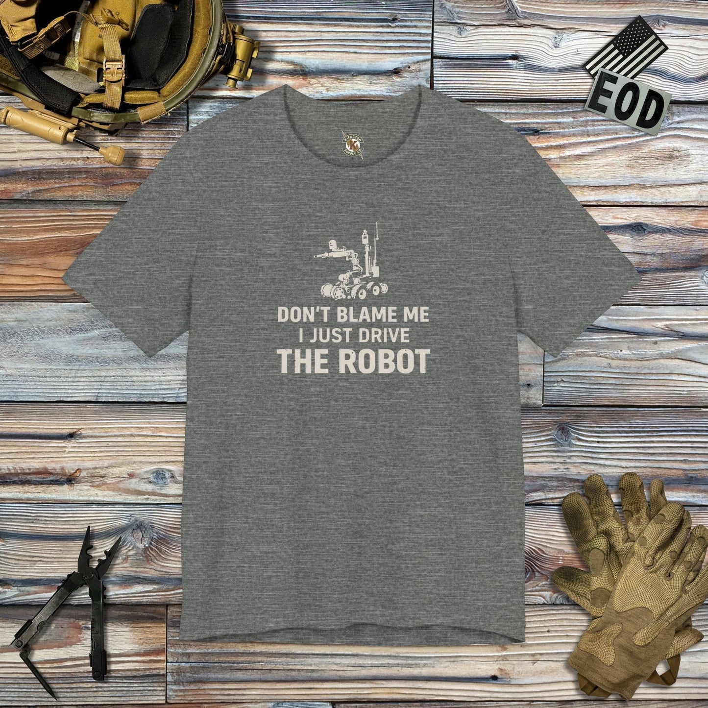 K-Factor Supply Co P3- Don't Blame Me T-Shirt Deep Heather / S