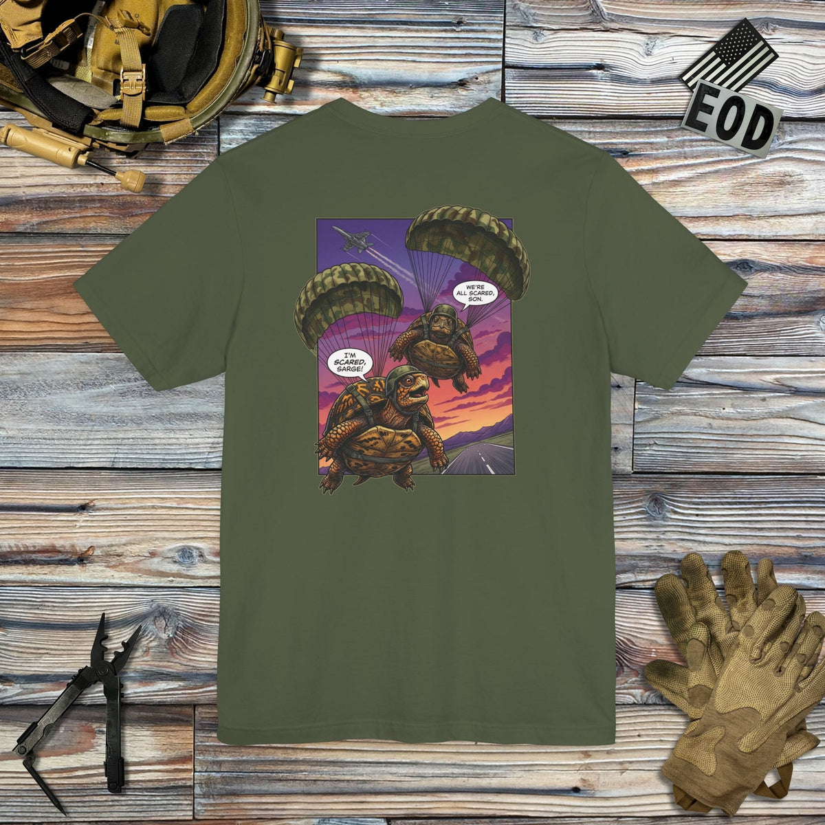 K-Factor Supply Co Para-Terrapins Mk 2 (Back Print) T-Shirt
