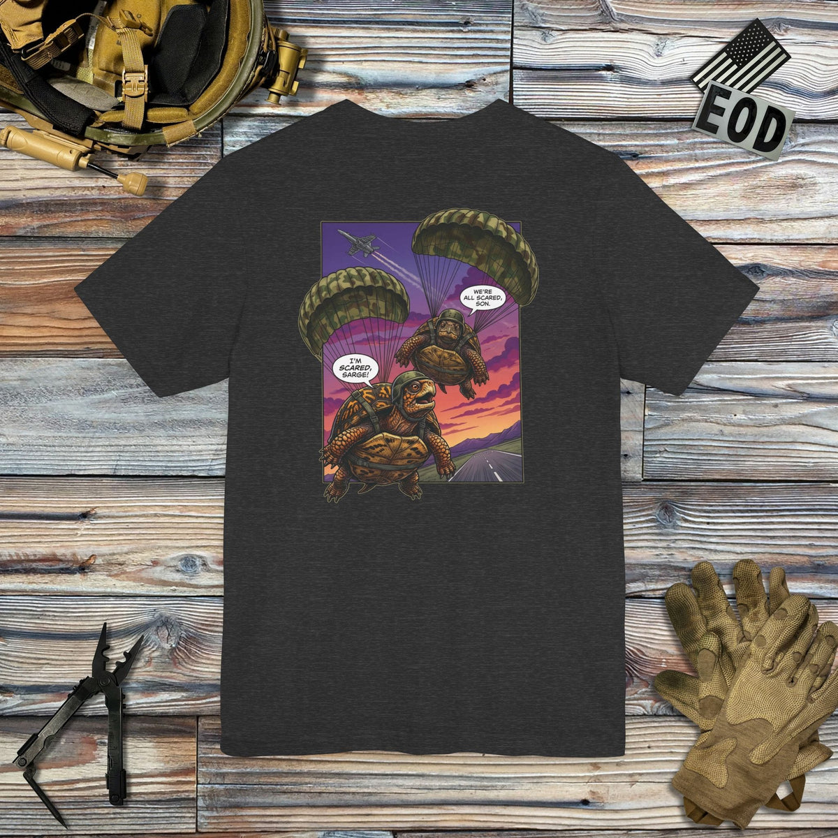 K-Factor Supply Co Para-Terrapins Mk 2 (Back Print) T-Shirt