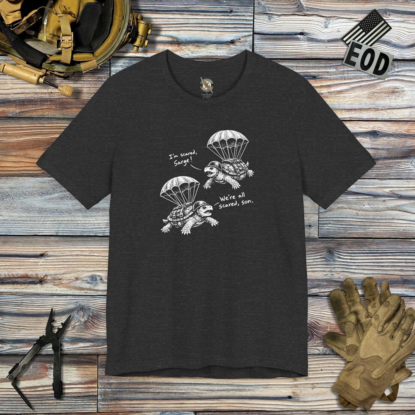 K-Factor Supply Co Para-terrapins T-Shirt Dark Grey Heather / S