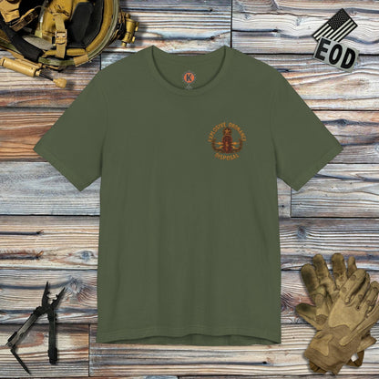 K-Factor Supply Co Patron Saint (Back Print) T-Shirt Military Green / S