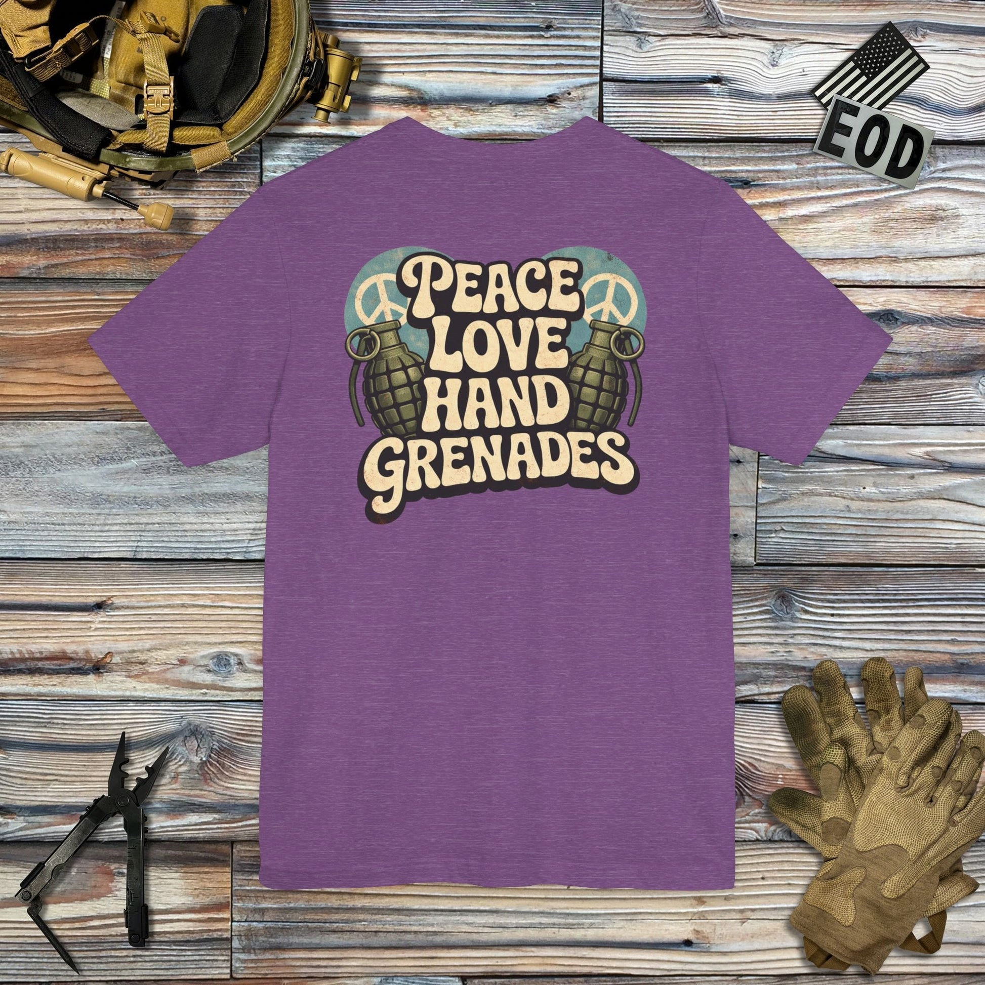 K-Factor Supply Co Peace Love Grenades (Back Print) T-Shirt