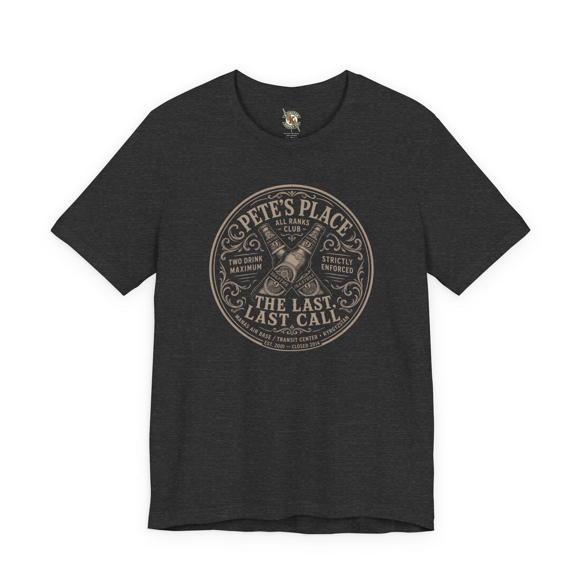 K-Factor Supply Co Pete's Place T-Shirt Dark Grey Heather / S