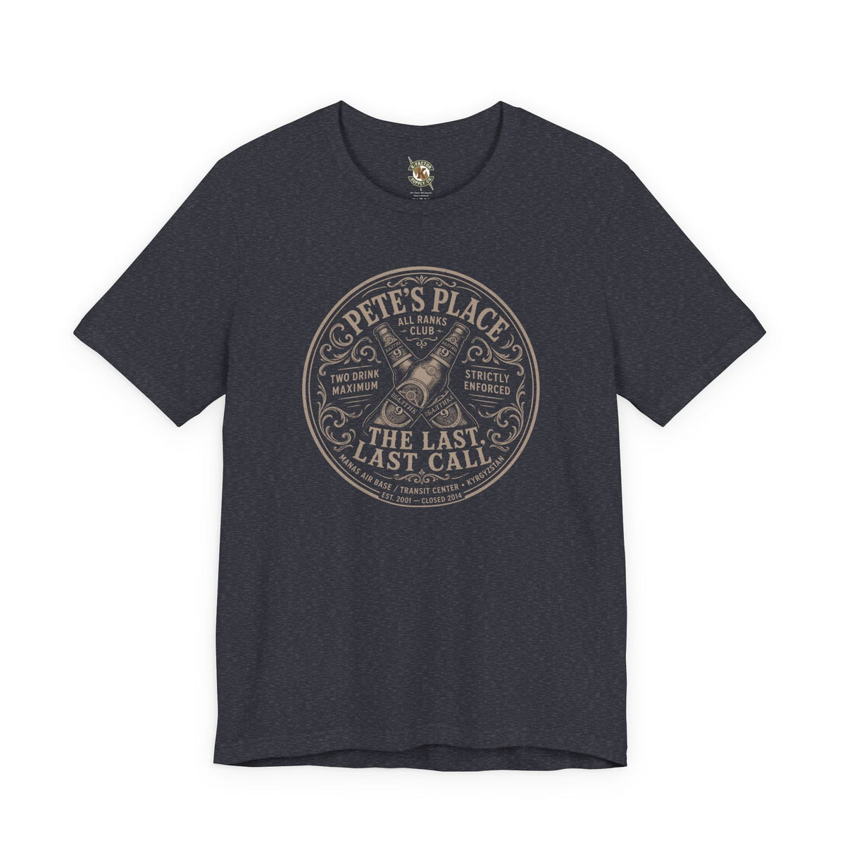 K-Factor Supply Co Pete's Place T-Shirt Heather Navy / S