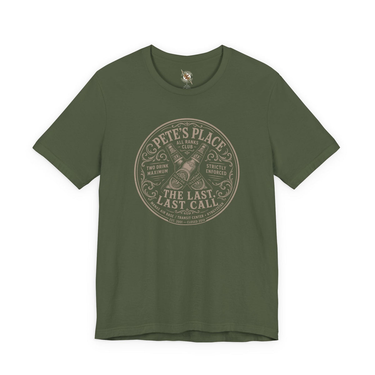 K-Factor Supply Co Pete's Place T-Shirt Military Green / S
