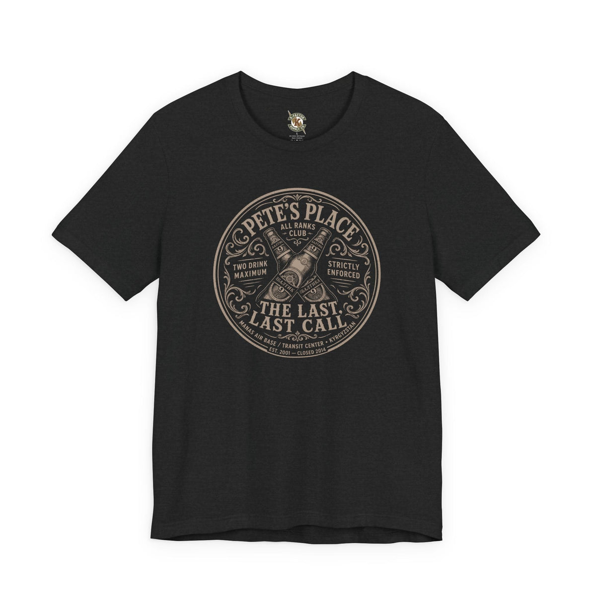 K-Factor Supply Co Pete's Place T-Shirt Solid Black Blend / S