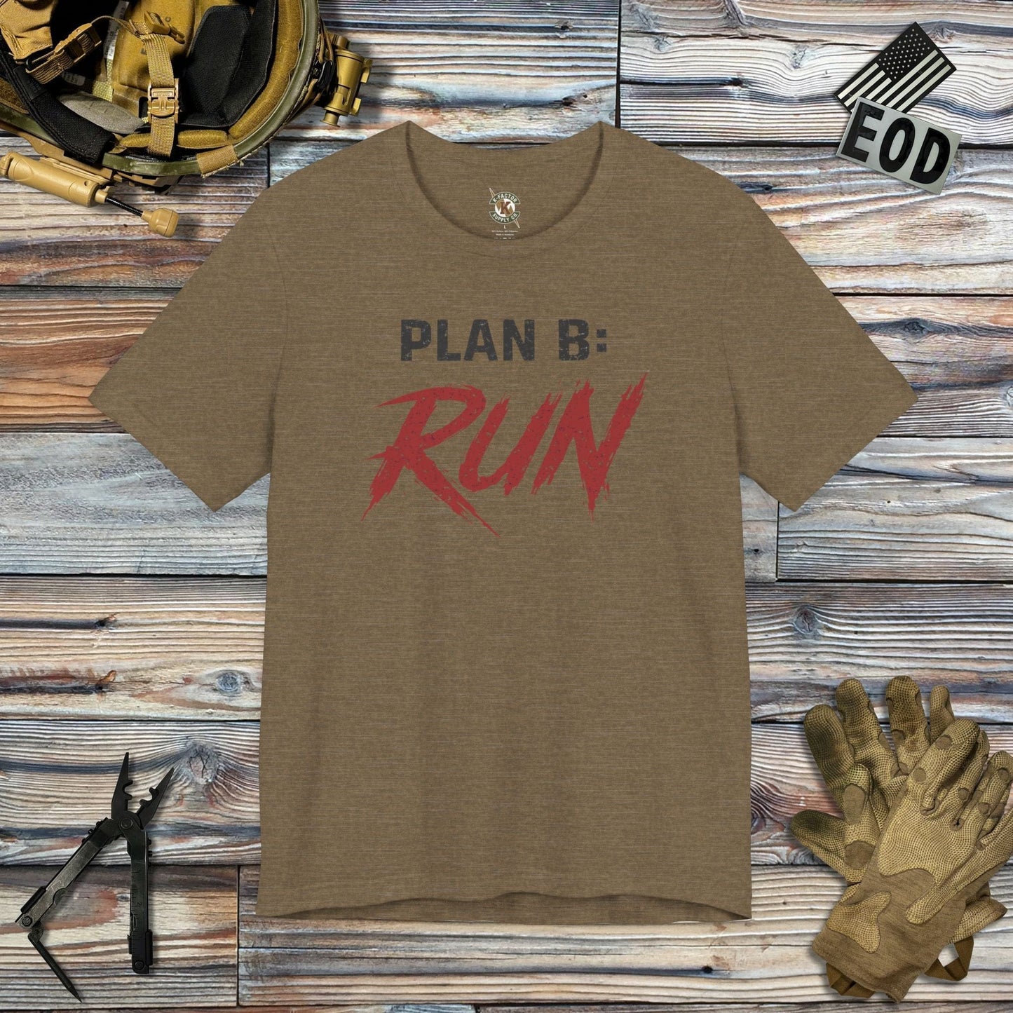 K-Factor Supply Co Plan B T-Shirt Heather Olive / S