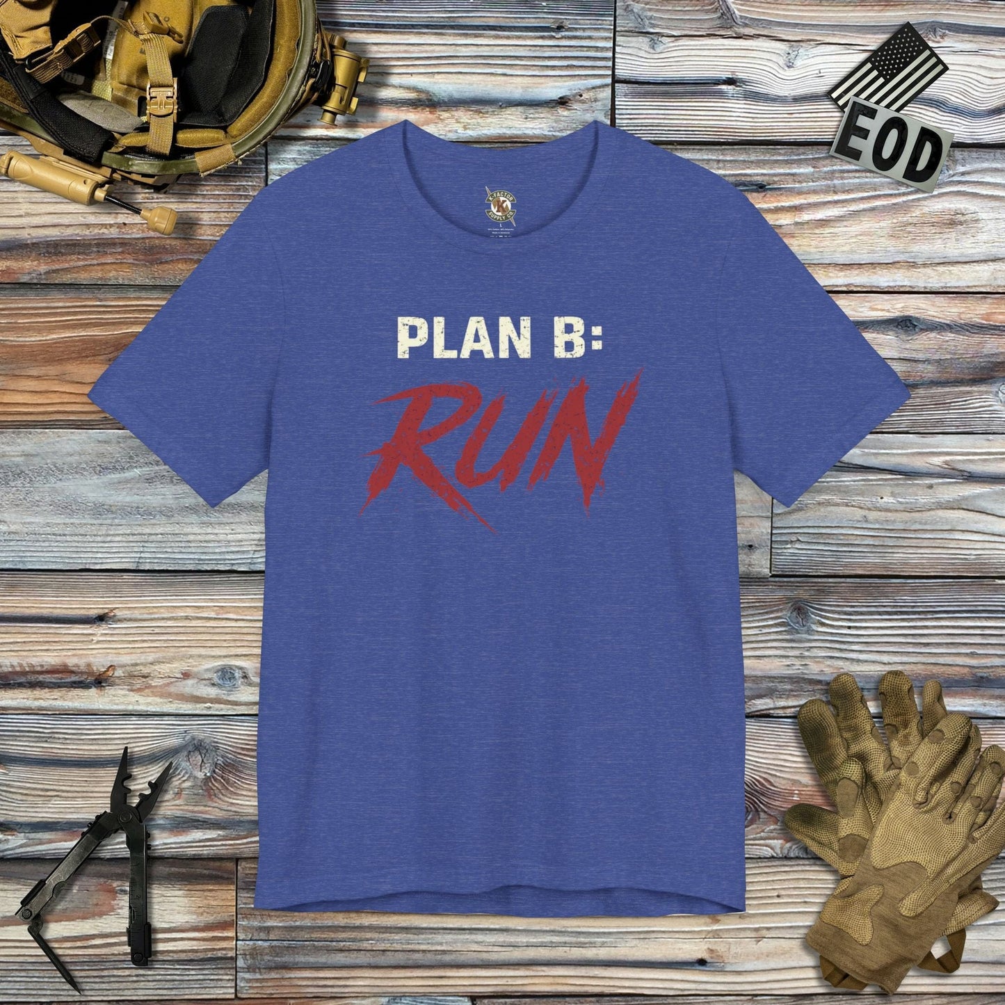K-Factor Supply Co Plan B T-Shirt Heather True Royal / S