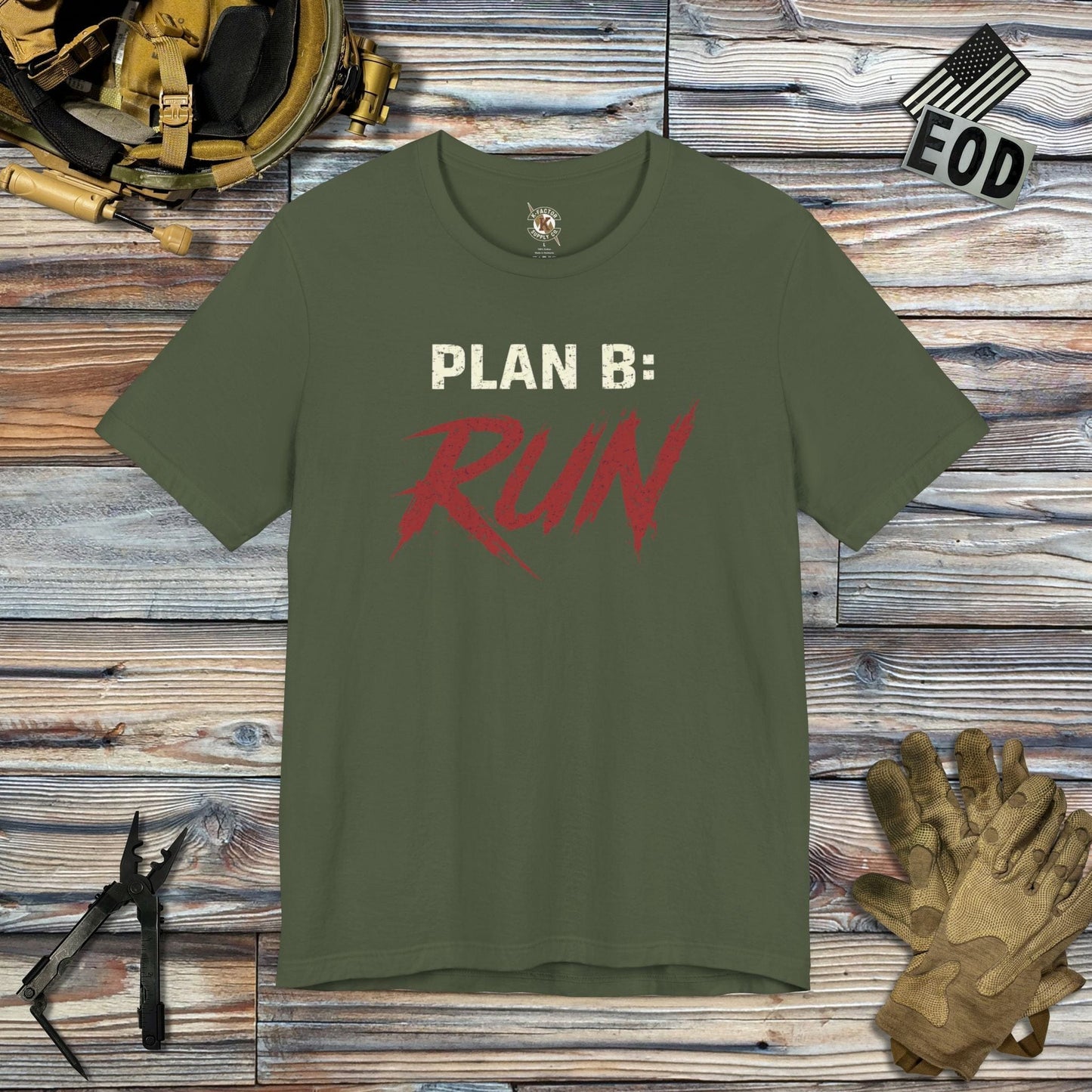 K-Factor Supply Co Plan B T-Shirt Military Green / S