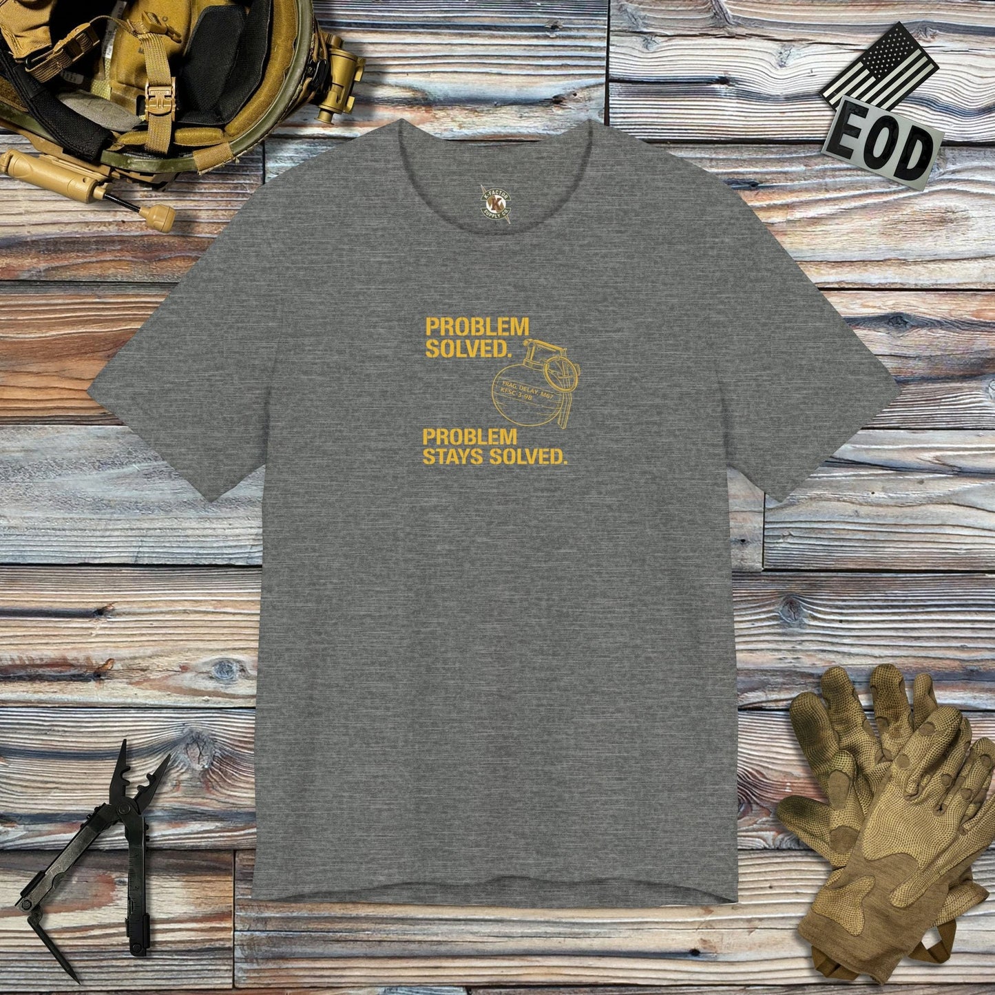 K-Factor Supply Co Problem Solved Mk 1 Mod 2 T-Shirt Deep Heather / S