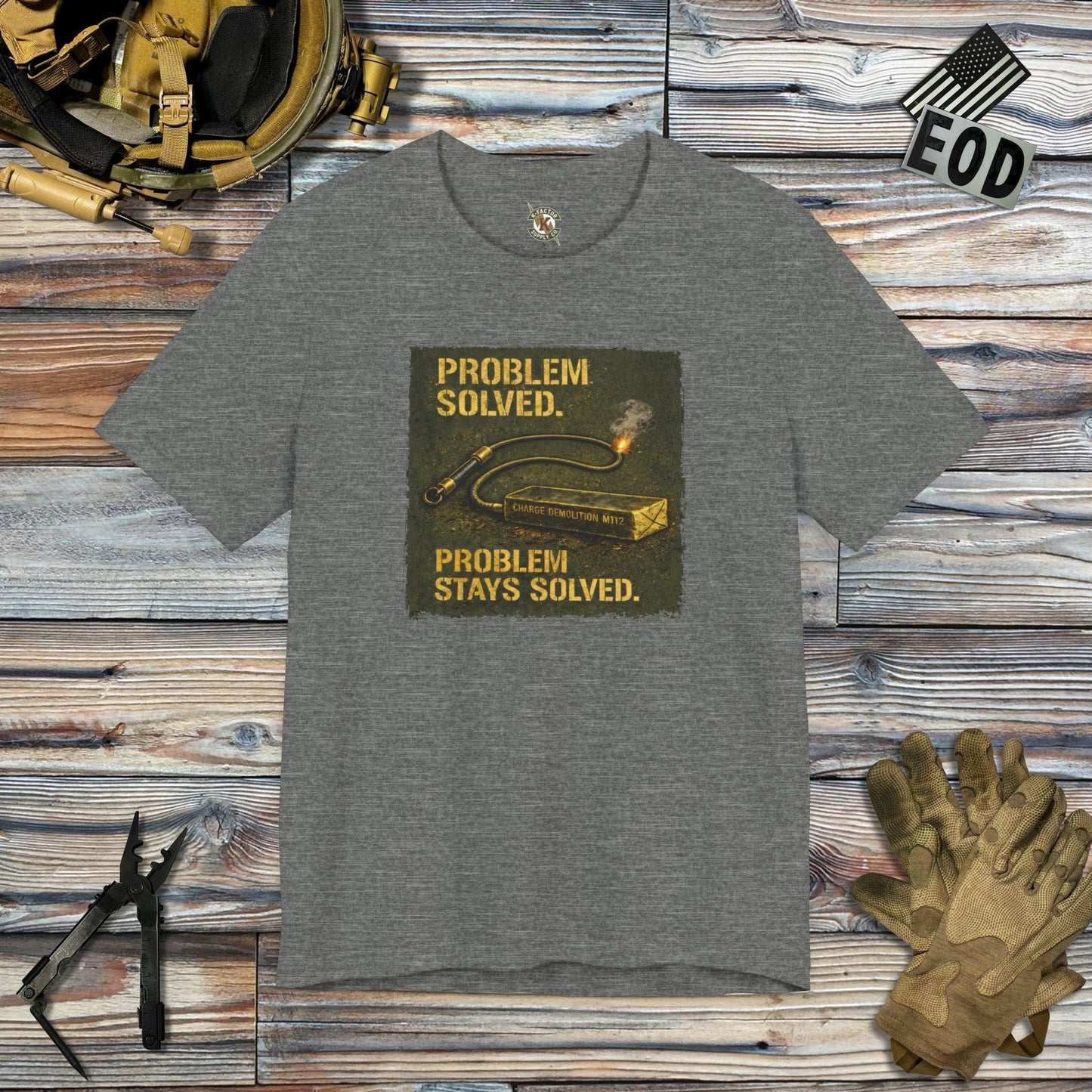 K-Factor Supply Co Problem Solved Mk 2 Mod 0 T-Shirt Deep Heather / S