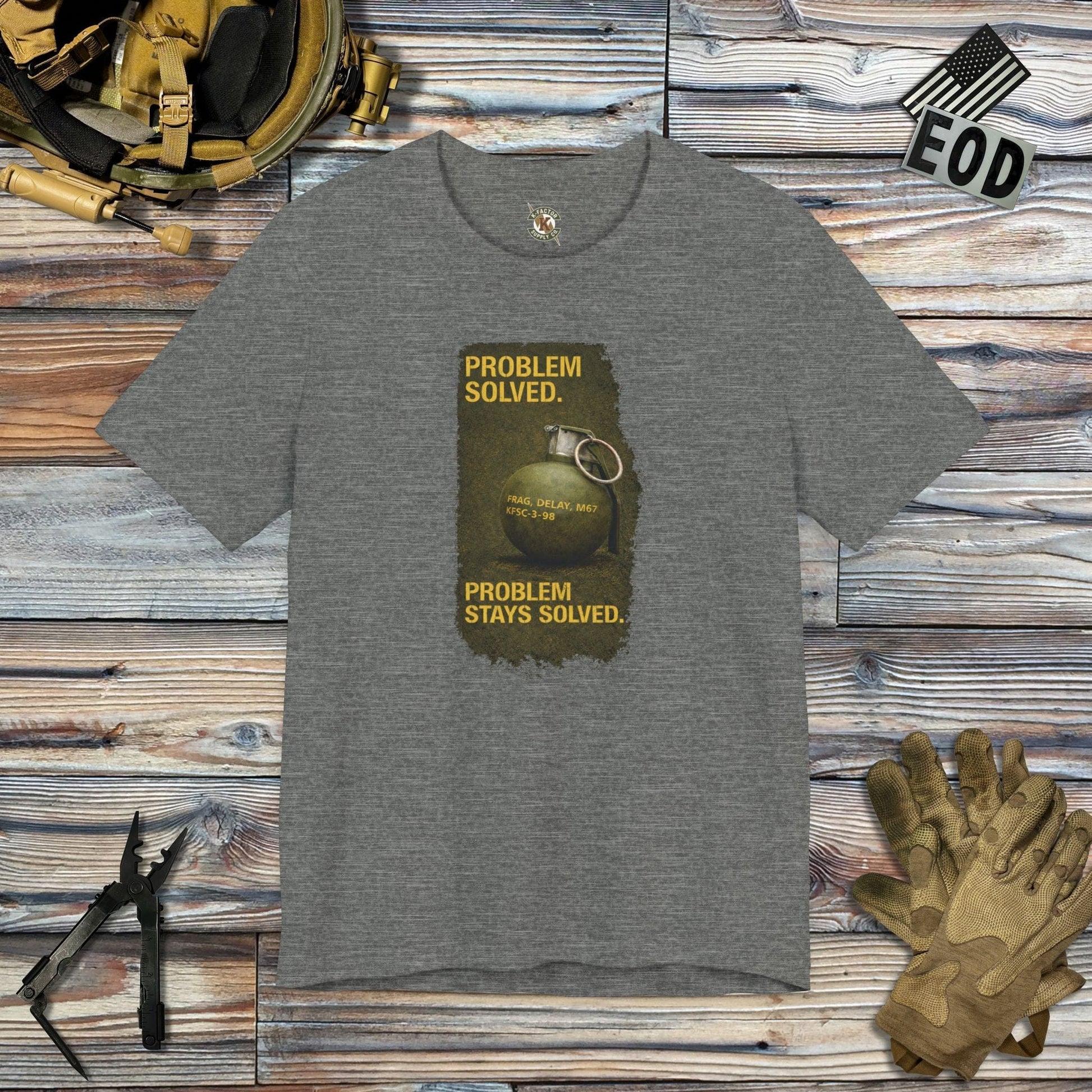 K-Factor Supply Co Problem Solved Mk 2 Mod 2 T-Shirt Deep Heather / S