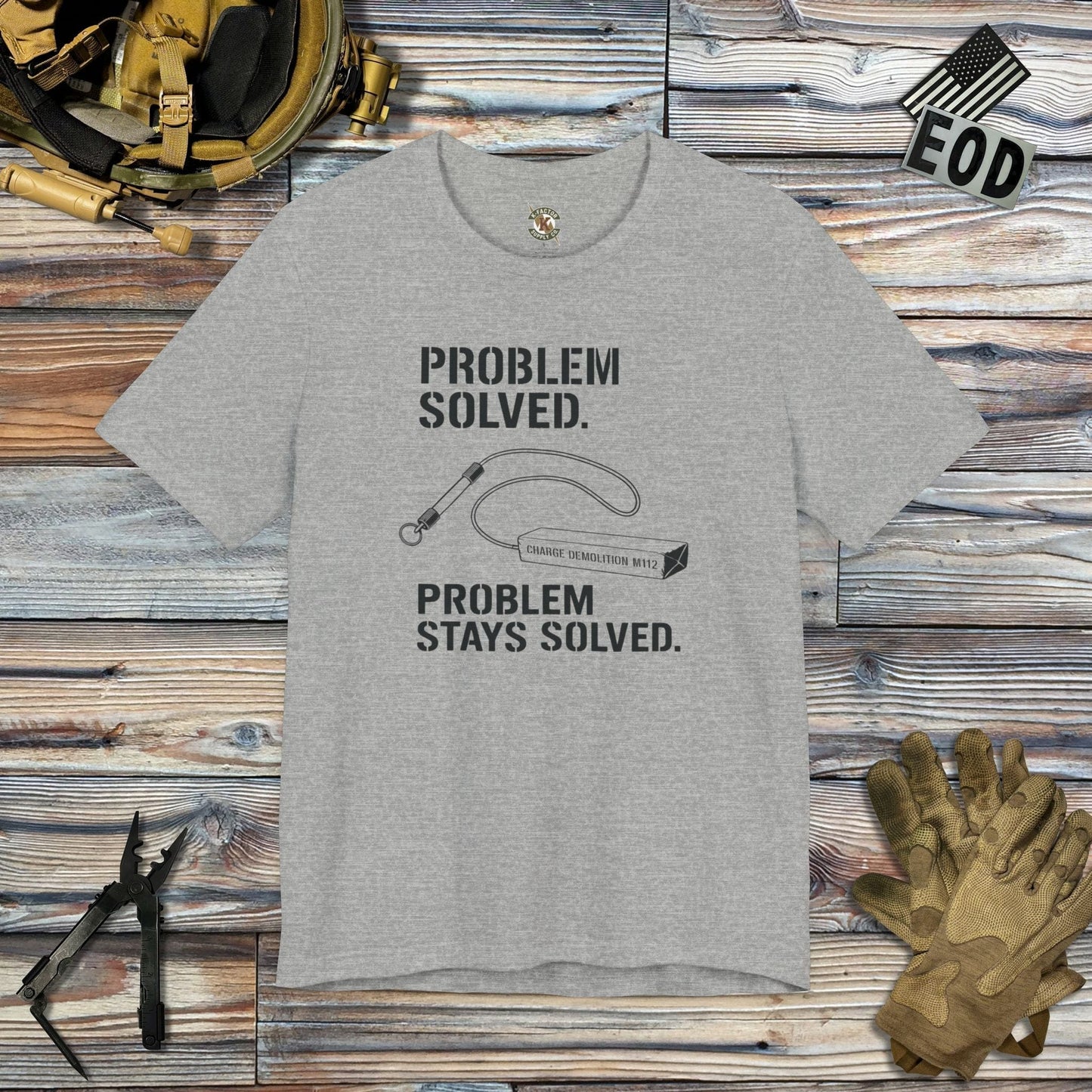 K-Factor Supply Co Problem Solved T-Shirt Athletic Heather / S