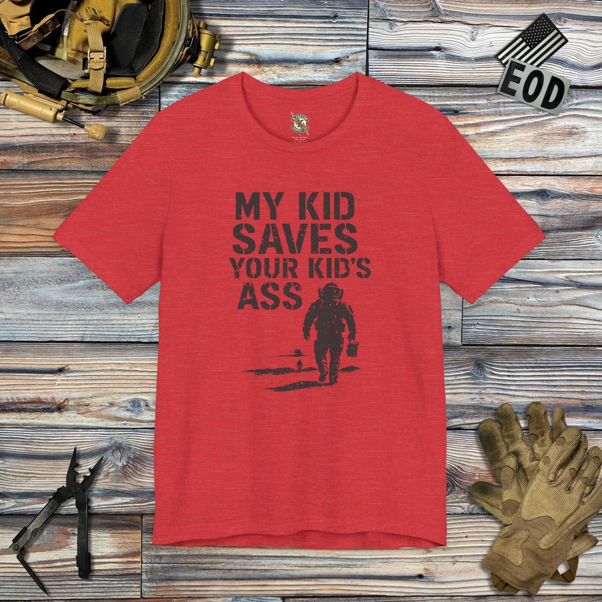 K-Factor Supply Co Proud Parent (Mk 1 Mod 1) T-Shirt Heather Red / S