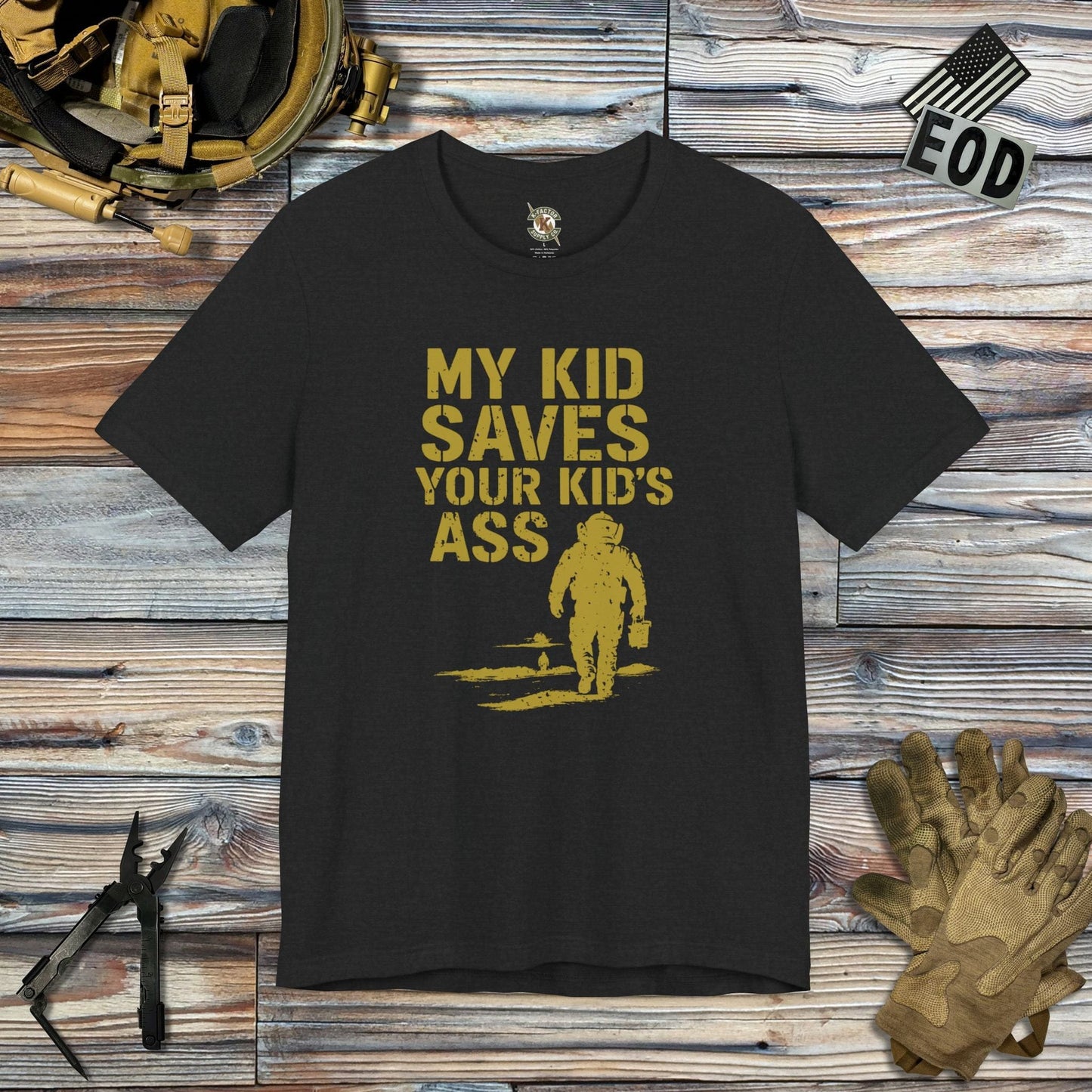 K-Factor Supply Co Proud Parent (Mk 1 Mod 1) T-Shirt Solid Black Blend / S