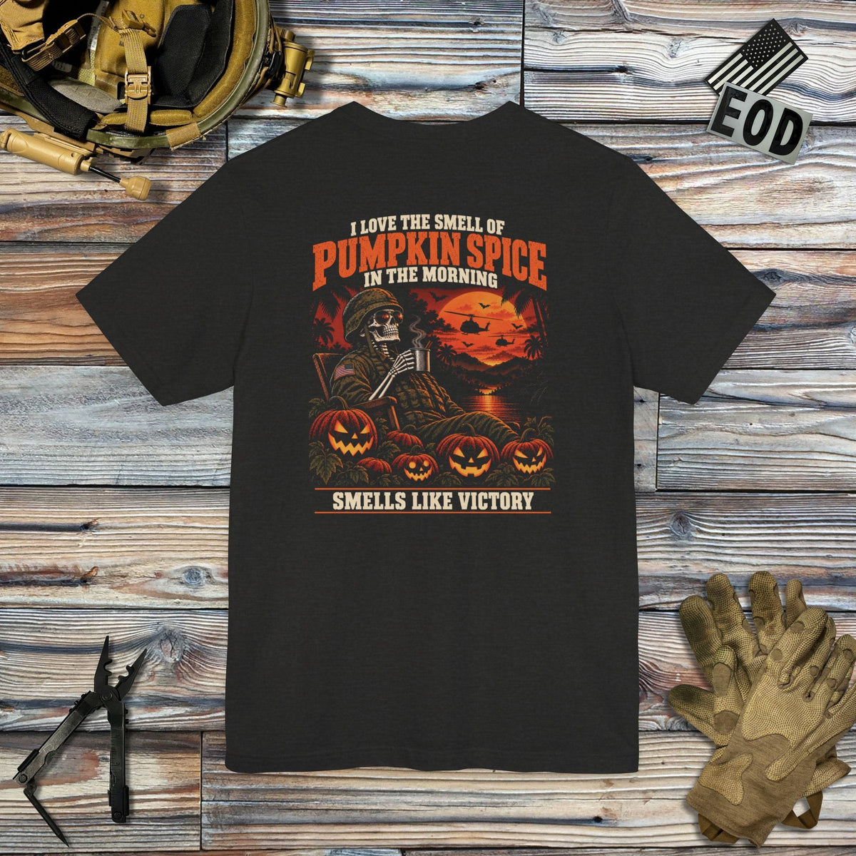 K-Factor Supply Co Pumpkin Spice Victory (Back Print) T-Shirt