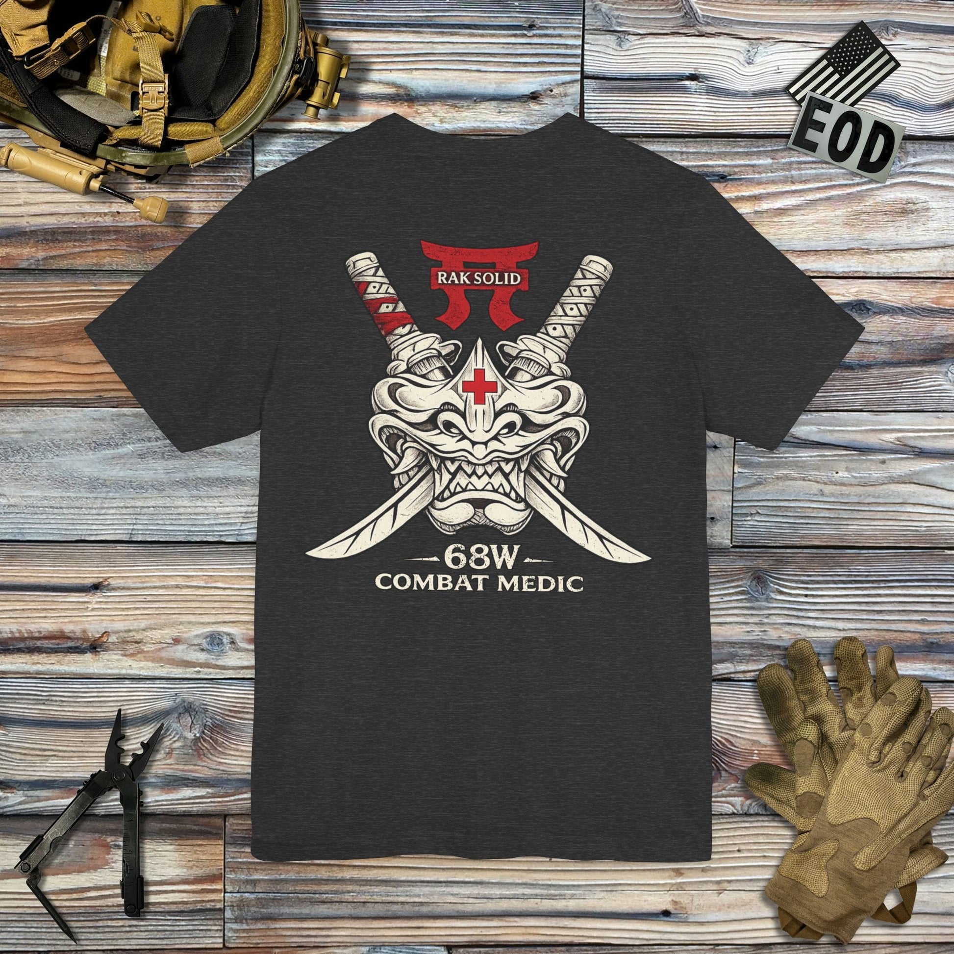 K-Factor Supply Co Rak Solid - 68 Whiskey (Back Print) T-Shirt