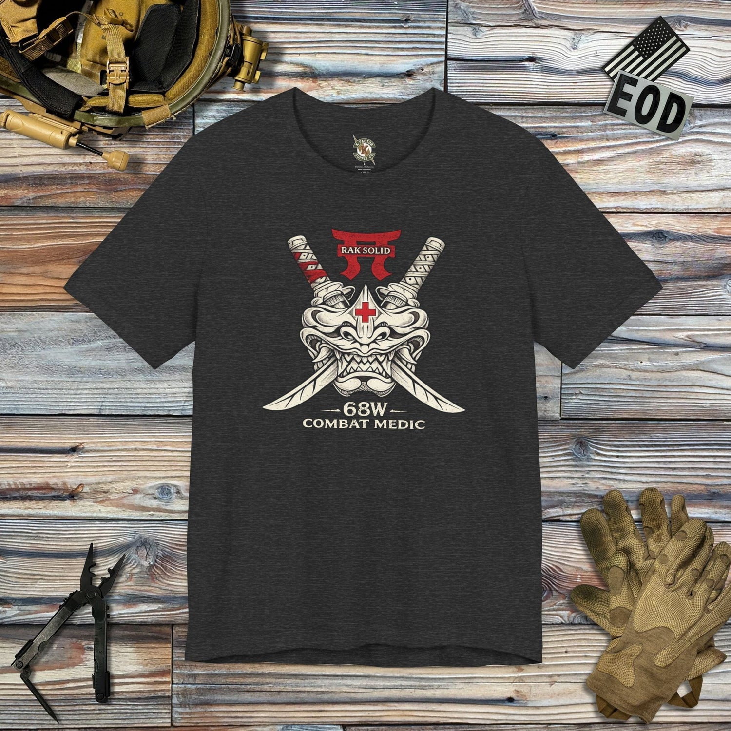 K-Factor Supply Co Rak Solid (68 Whiskey) T-Shirt Dark Grey Heather / S