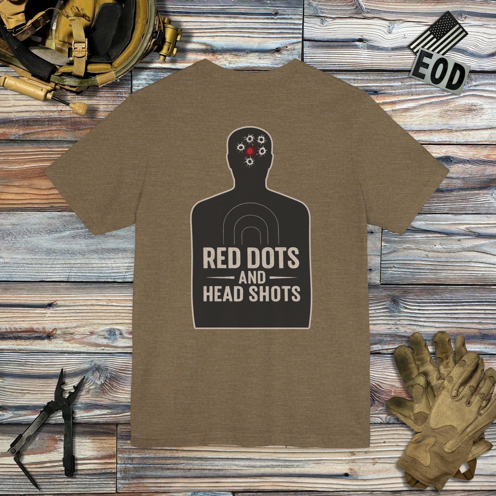 K-Factor Supply Co Red Dots and Head Shots (Back Print) T-Shirt