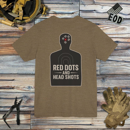 K-Factor Supply Co Red Dots and Head Shots (Back Print) T-Shirt