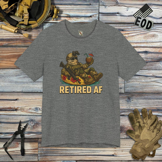 K-Factor Supply Co Retired AF (Operator) T-Shirt Deep Heather / S