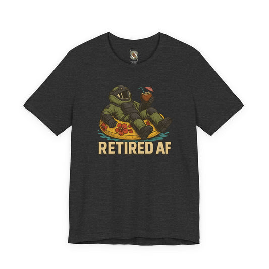 K-Factor Supply Co Retired AF T-Shirt Dark Grey Heather / S