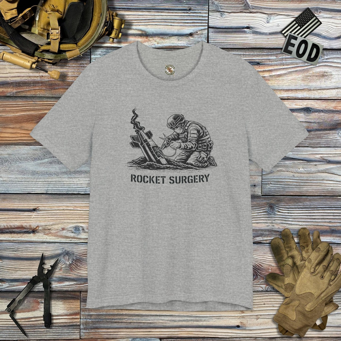 K-Factor Supply Co Rocket Surgery T-Shirt Athletic Heather / S