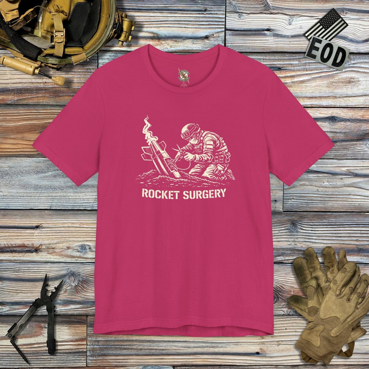 K-Factor Supply Co Rocket Surgery T-Shirt Berry / S